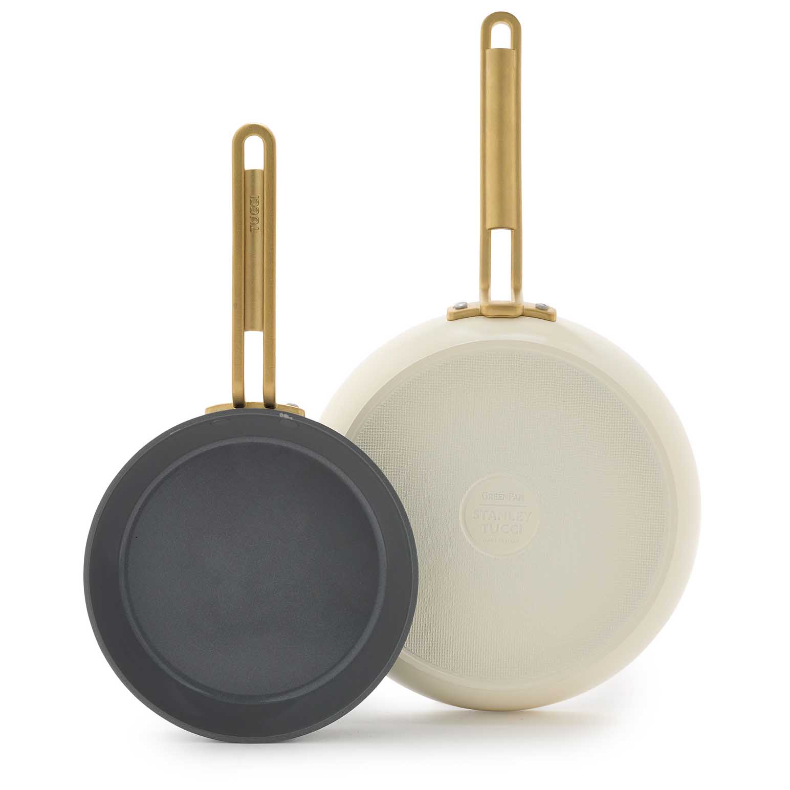 GreenPan Stanley Tucci 2pc Frypan Set - Carrara White